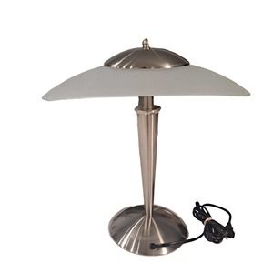 70s Vintage Lamp UFO Space Age Atomic Chrome